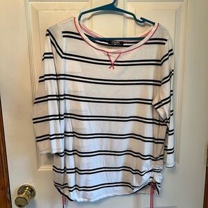 Chaps Striped Casual Top